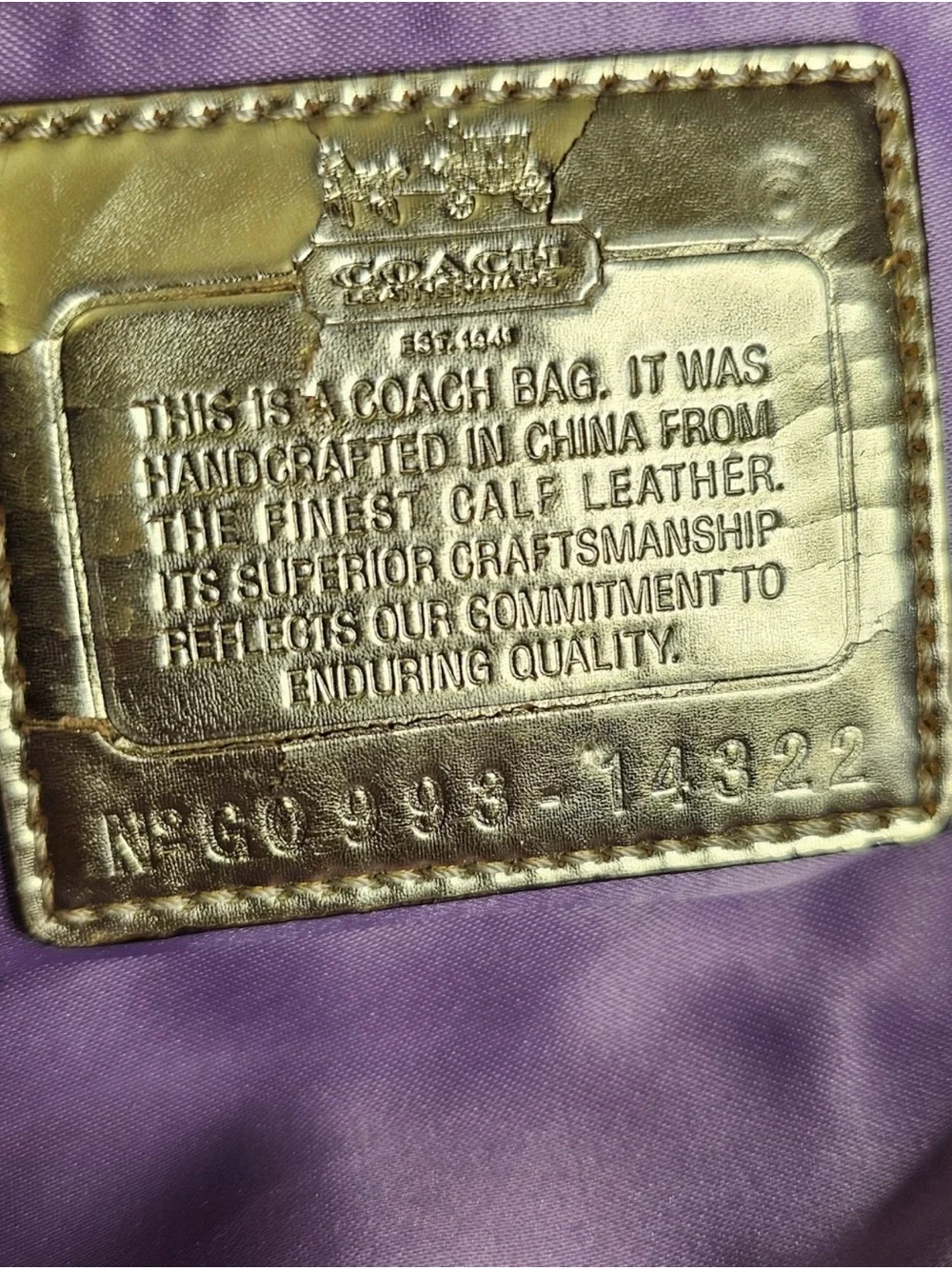 COACH Vintage Ashley Patent Leather Satchel Bag Mustard Yellow EUC